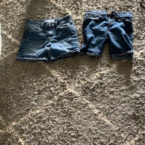 2 pairs of jean shorts